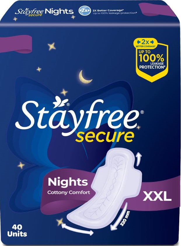 Stayfree Secure Nights XXL | 40 Pads|  